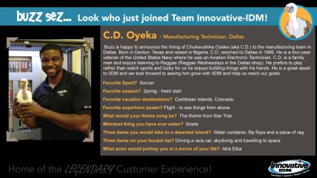 CD Oyeka joins Innovative-IDM Contract Manufacturing Team